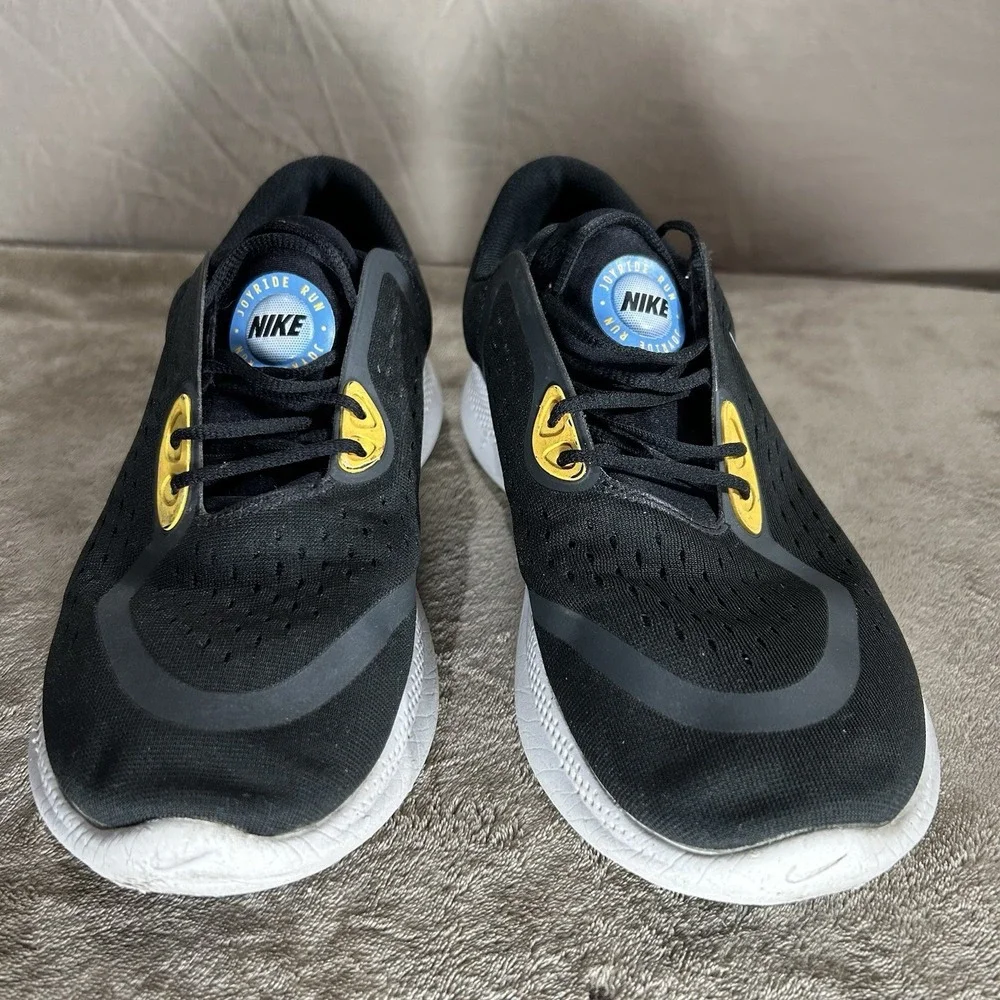 Nike Joyride Run Flyknit Black White Blue Yellow Mens Running Shoes Size‎ 10.5
